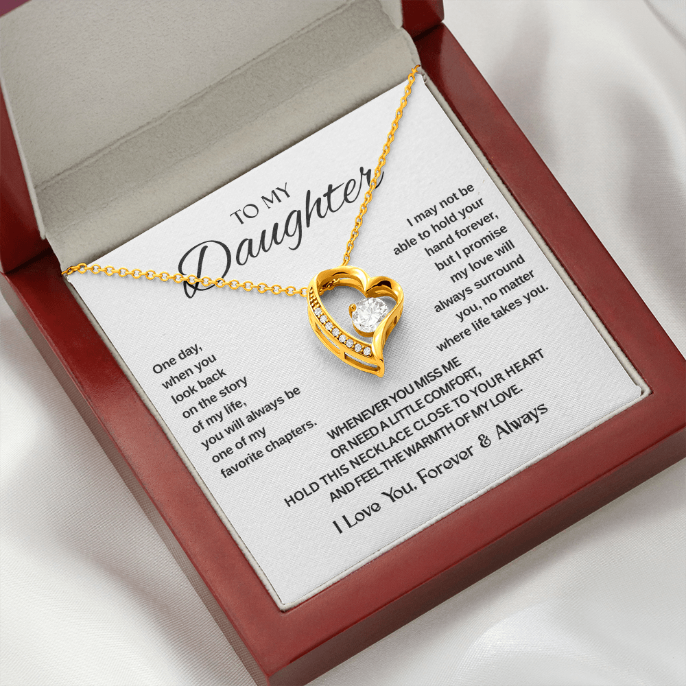 Your Love, Her Keepsake – To My Daughter Forever Love Necklace | Love Mom or Dad | The Perfect Gift