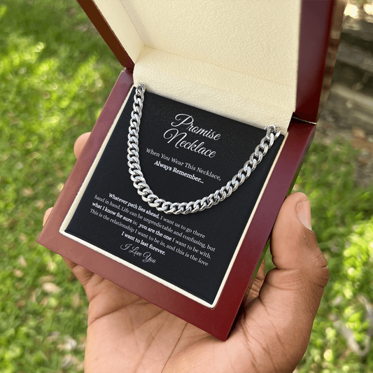 "I Will Always Love You" Promise Necklace for Him- Gift for Boyfriend/Husband/Fiance | Meaningful Jewelry