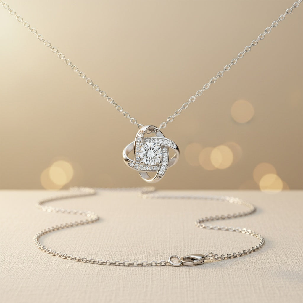 To My Daughter | Proud To Be Your Father (Love Knot Necklace)