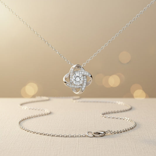 To My Daughter | Proud To Be Your Father (Love Knot Necklace)