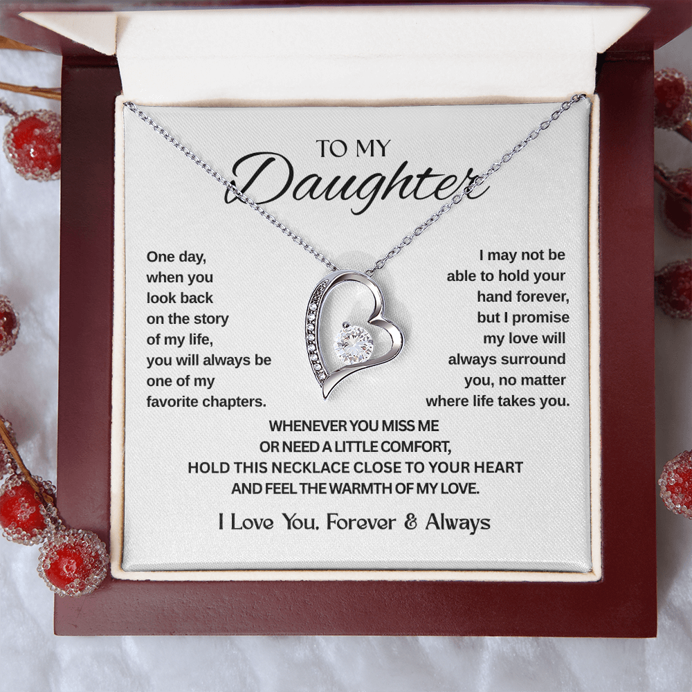 Your Love, Her Keepsake – To My Daughter Forever Love Necklace | Love Mom or Dad | The Perfect Gift