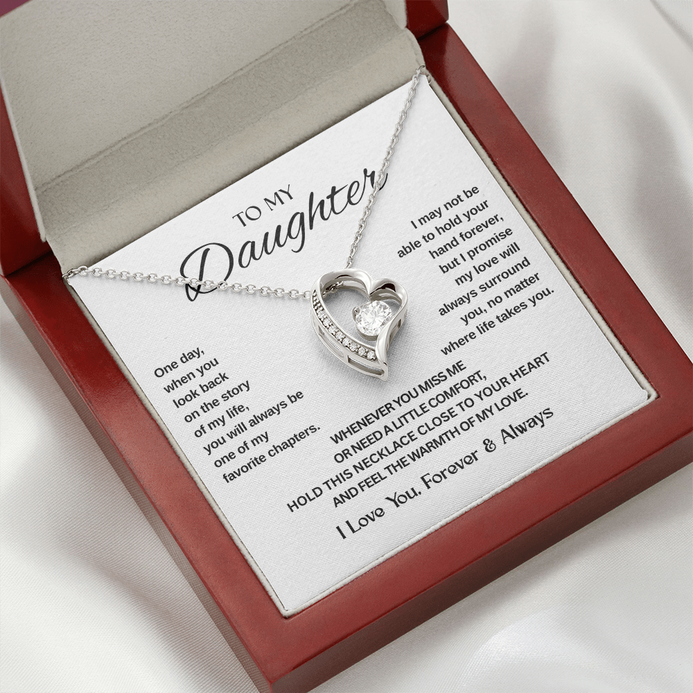Your Love, Her Keepsake – To My Daughter Forever Love Necklace | Love Mom or Dad | The Perfect Gift