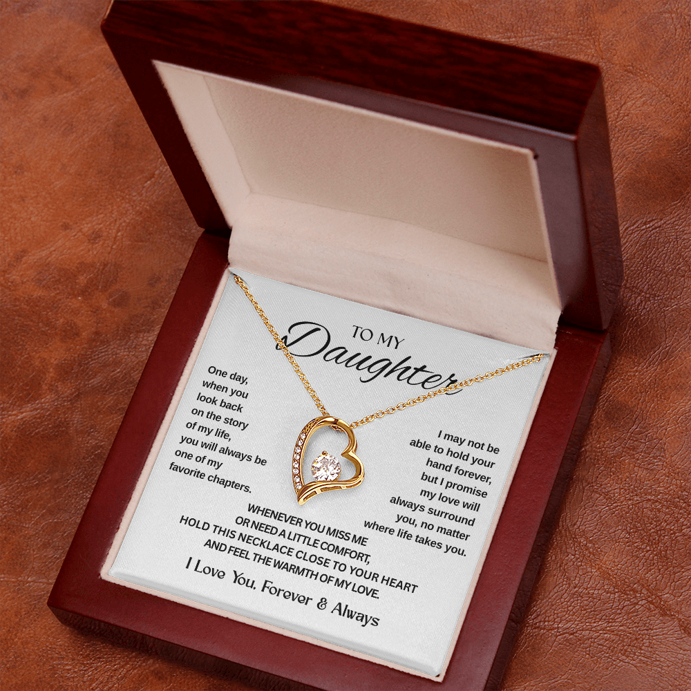 Your Love, Her Keepsake – To My Daughter Forever Love Necklace | Love Mom or Dad | The Perfect Gift