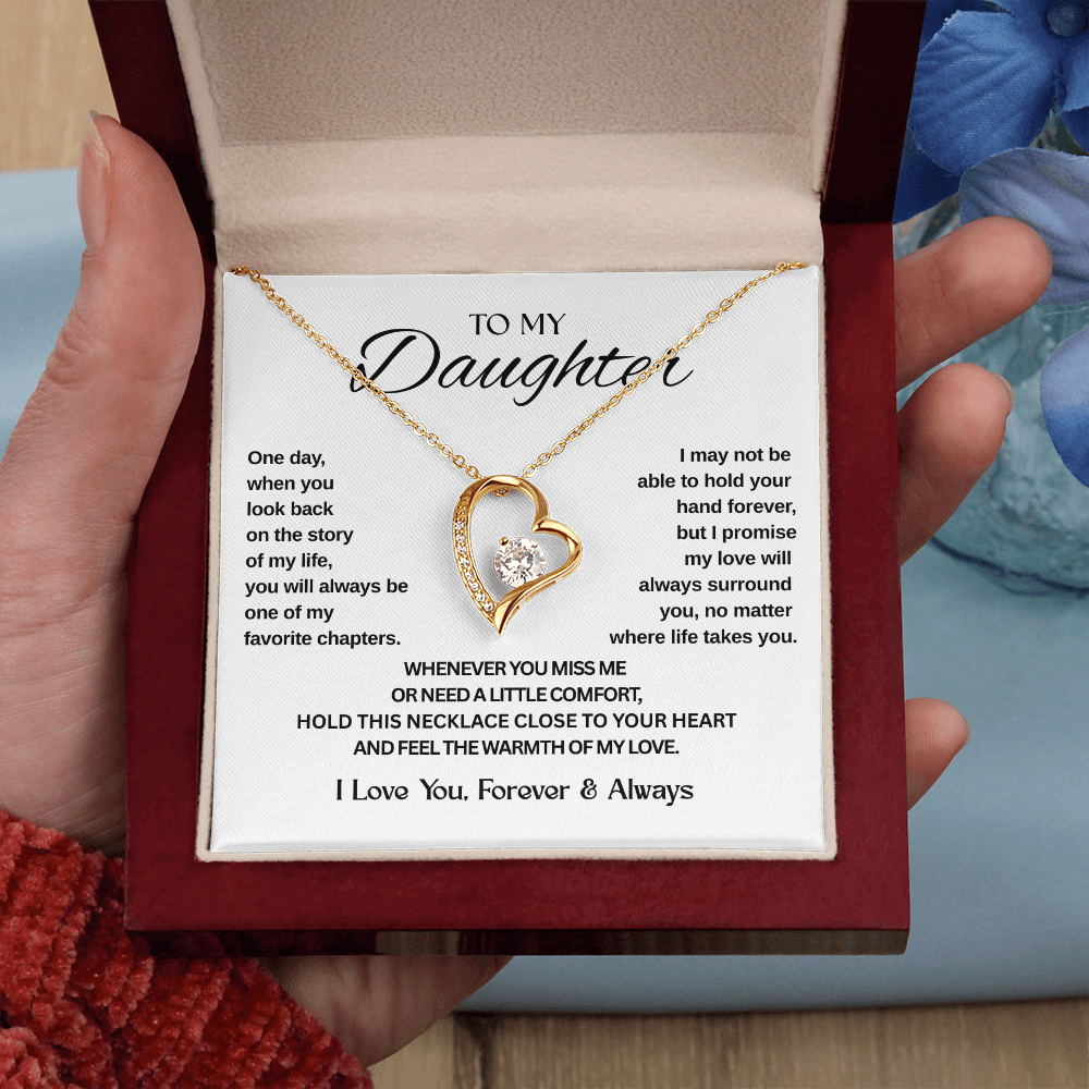 Your Love, Her Keepsake – To My Daughter Forever Love Necklace | Love Mom or Dad | The Perfect Gift
