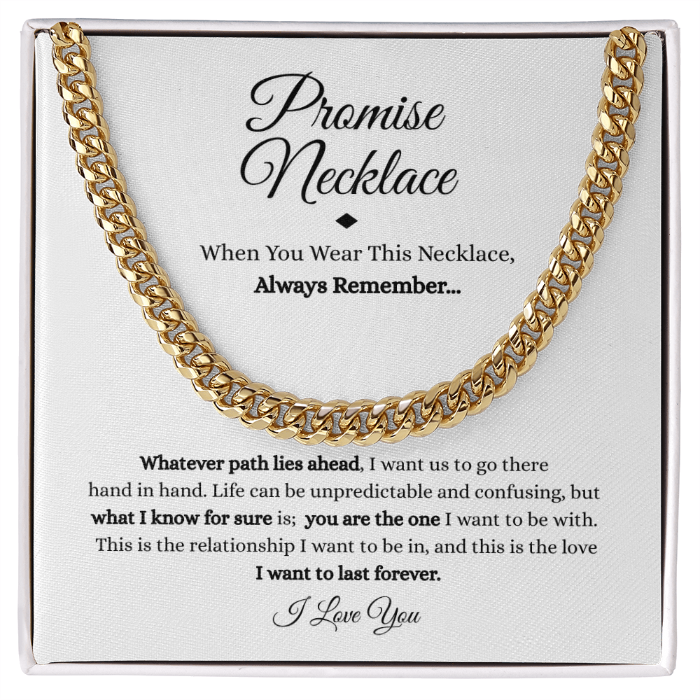"I Will Always Love You" Promise Necklace for Him- Gift for Boyfriend/Husband/Fiance | Meaningful Jewelry