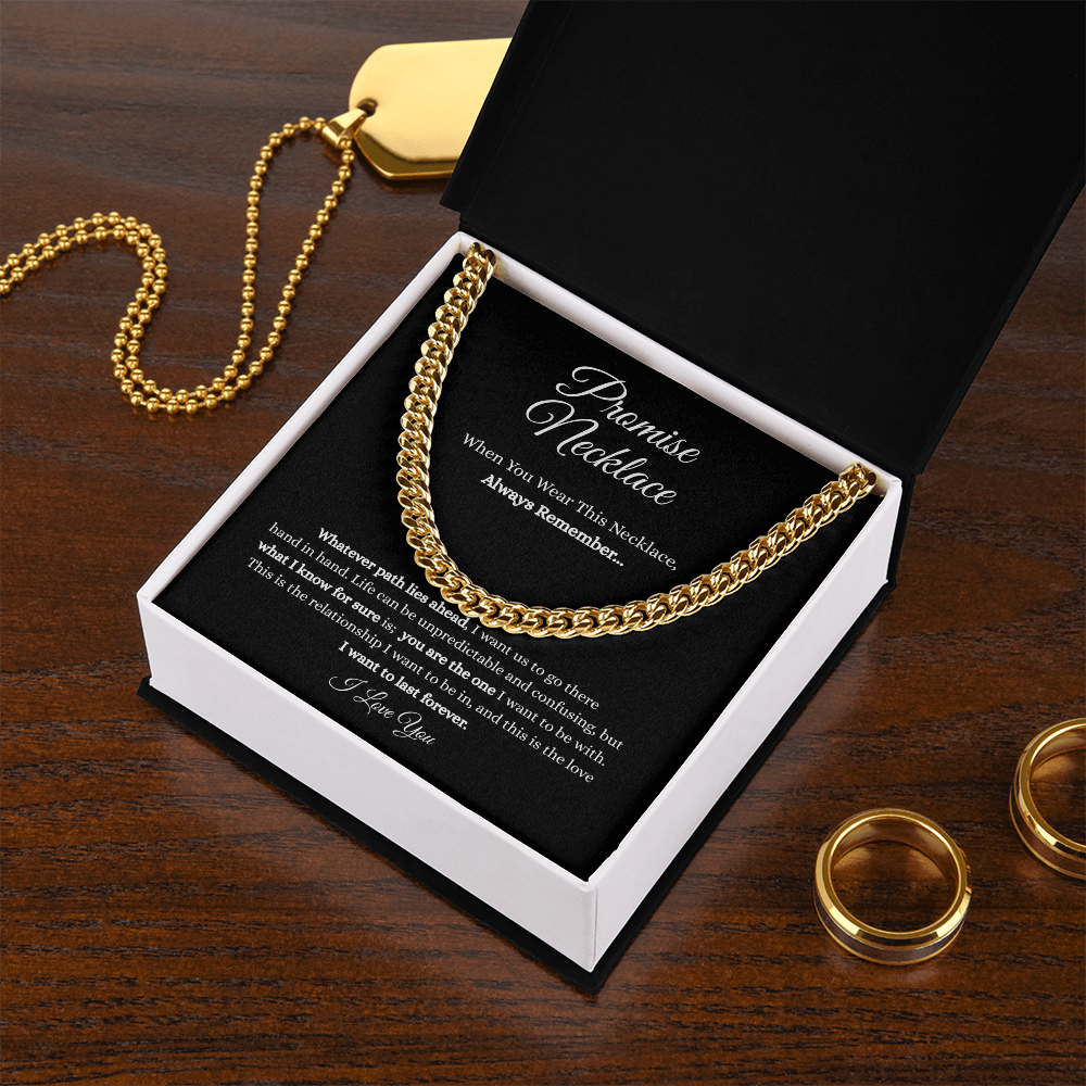 "I Will Always Love You" Promise Necklace for Him- Gift for Boyfriend/Husband/Fiance | Meaningful Jewelry