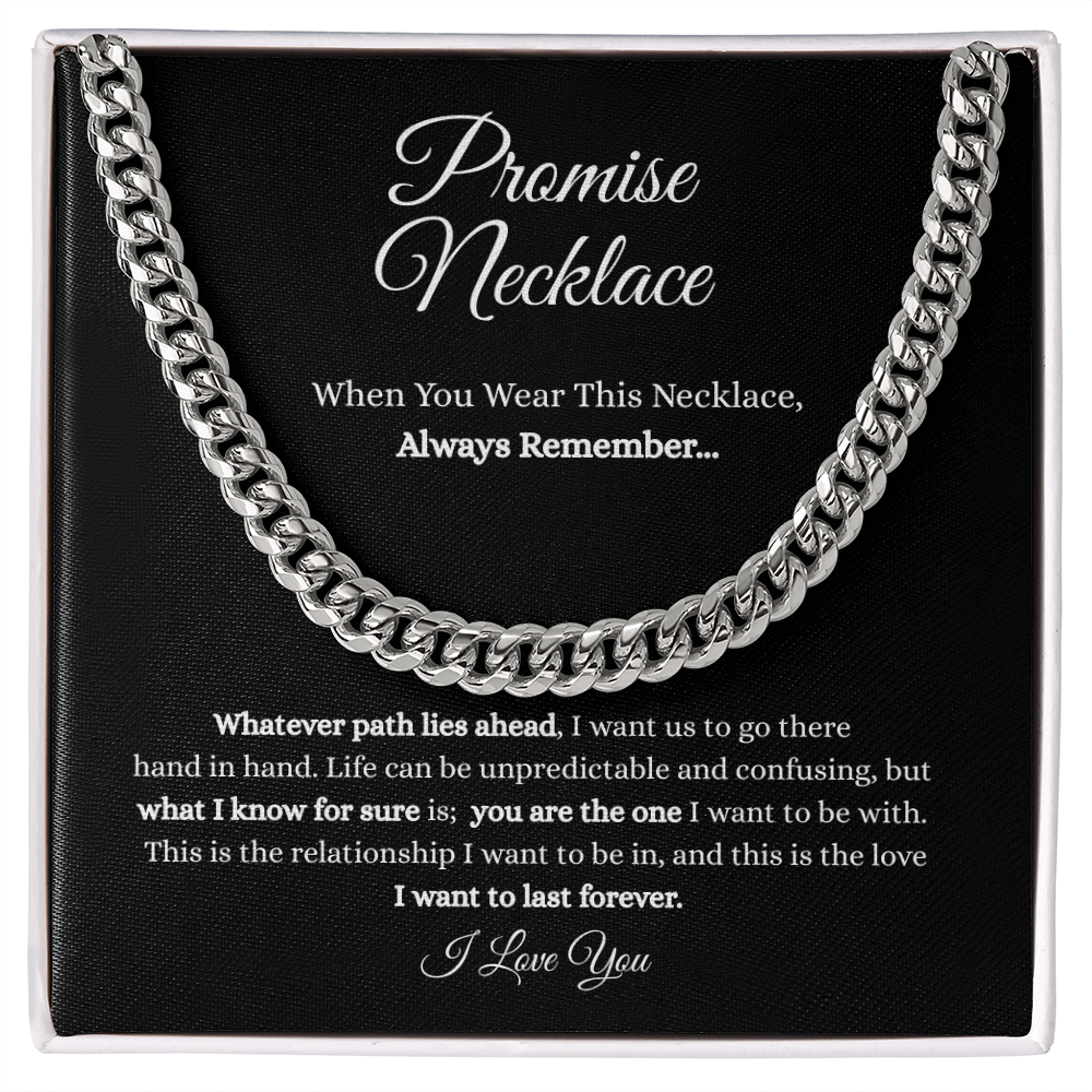 "I Will Always Love You" Promise Necklace for Him- Gift for Boyfriend/Husband/Fiance | Meaningful Jewelry