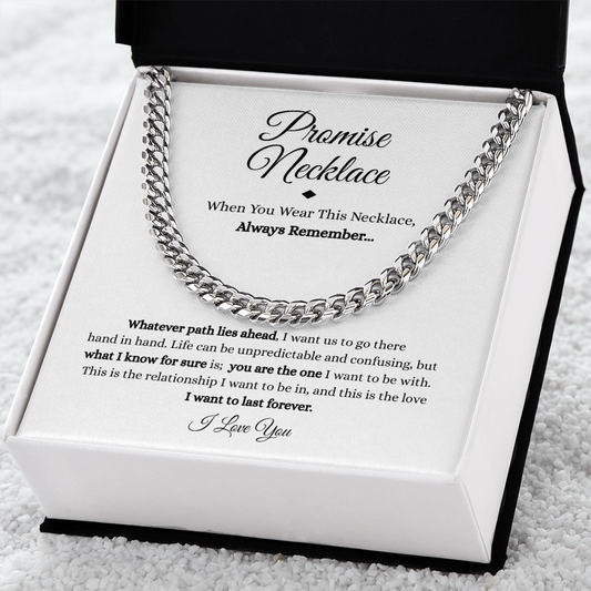 "I Will Always Love You" Promise Necklace for Him- Gift for Boyfriend/Husband/Fiance | Meaningful Jewelry