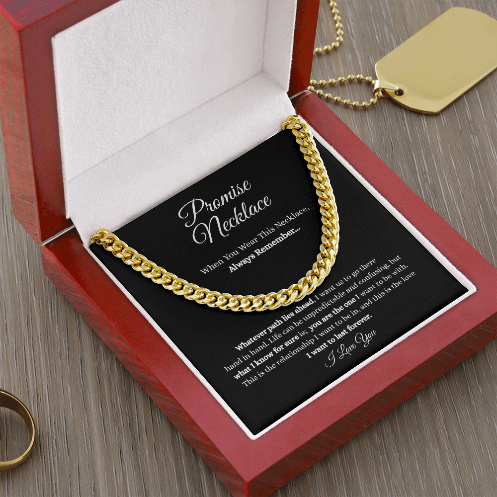 "I Will Always Love You" Promise Necklace for Him- Gift for Boyfriend/Husband/Fiance | Meaningful Jewelry