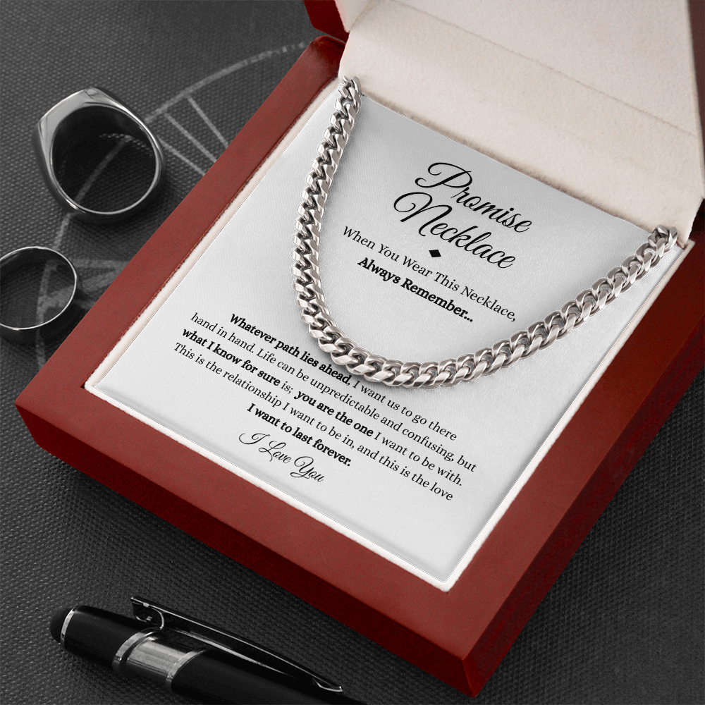"I Will Always Love You" Promise Necklace for Him- Gift for Boyfriend/Husband/Fiance | Meaningful Jewelry