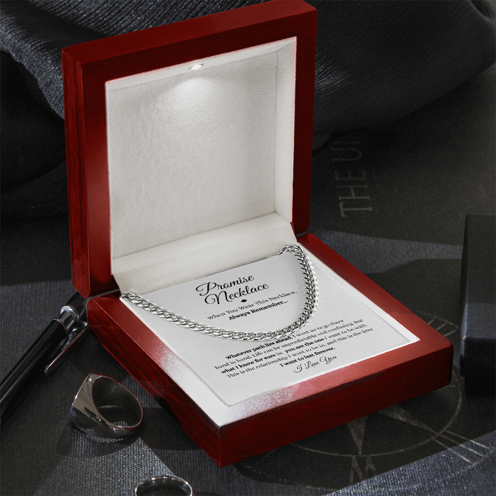 "I Will Always Love You" Promise Necklace for Him- Gift for Boyfriend/Husband/Fiance | Meaningful Jewelry