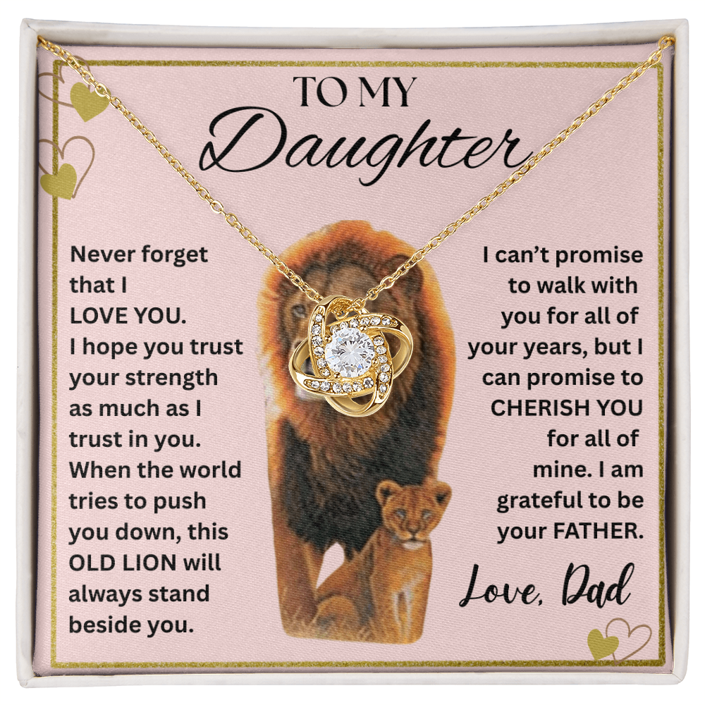 To My Daughter | Proud To Be Your Father (Love Knot Necklace)