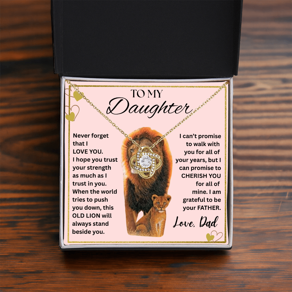 To My Daughter | Proud To Be Your Father (Love Knot Necklace)