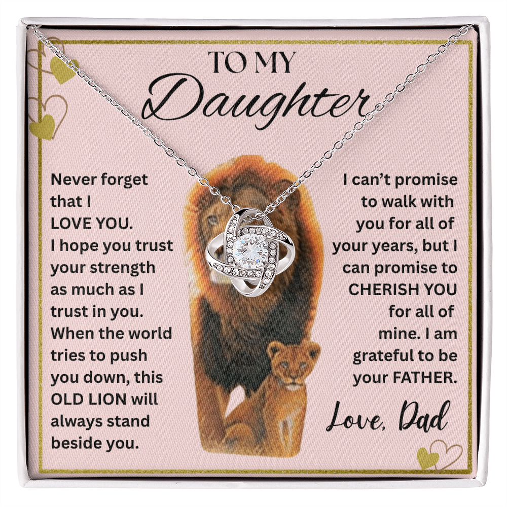 To My Daughter | Proud To Be Your Father (Love Knot Necklace)
