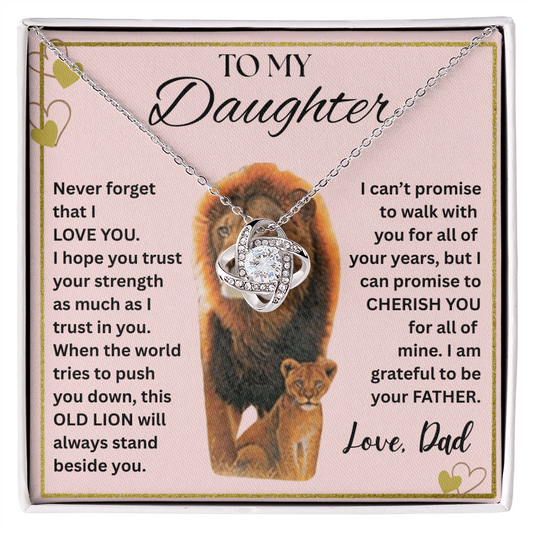 To My Daughter | Proud To Be Your Father (Love Knot Necklace)