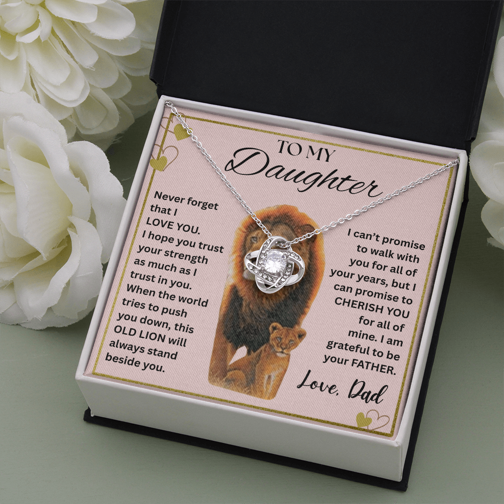 To My Daughter | Proud To Be Your Father (Love Knot Necklace)
