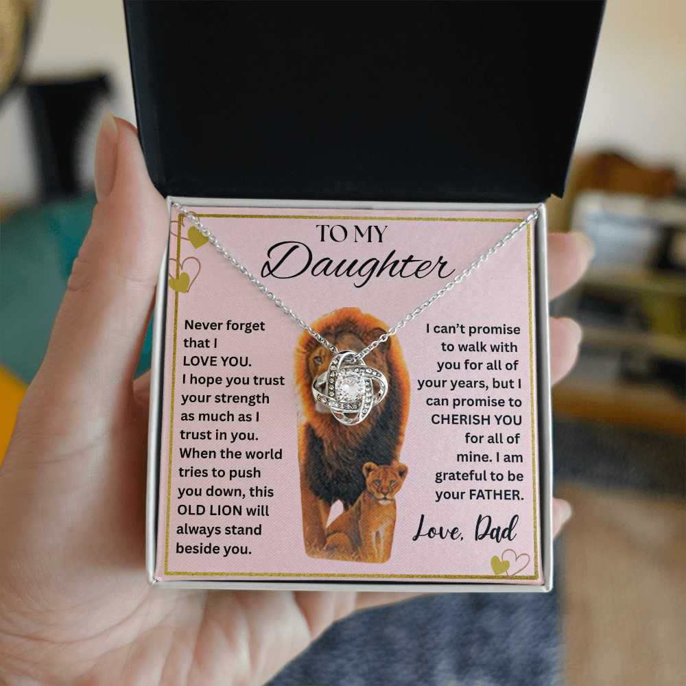 To My Daughter | Proud To Be Your Father (Love Knot Necklace)