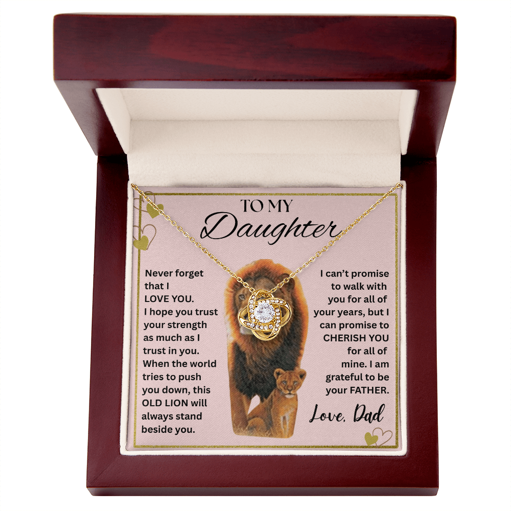 To My Daughter | Proud To Be Your Father (Love Knot Necklace)