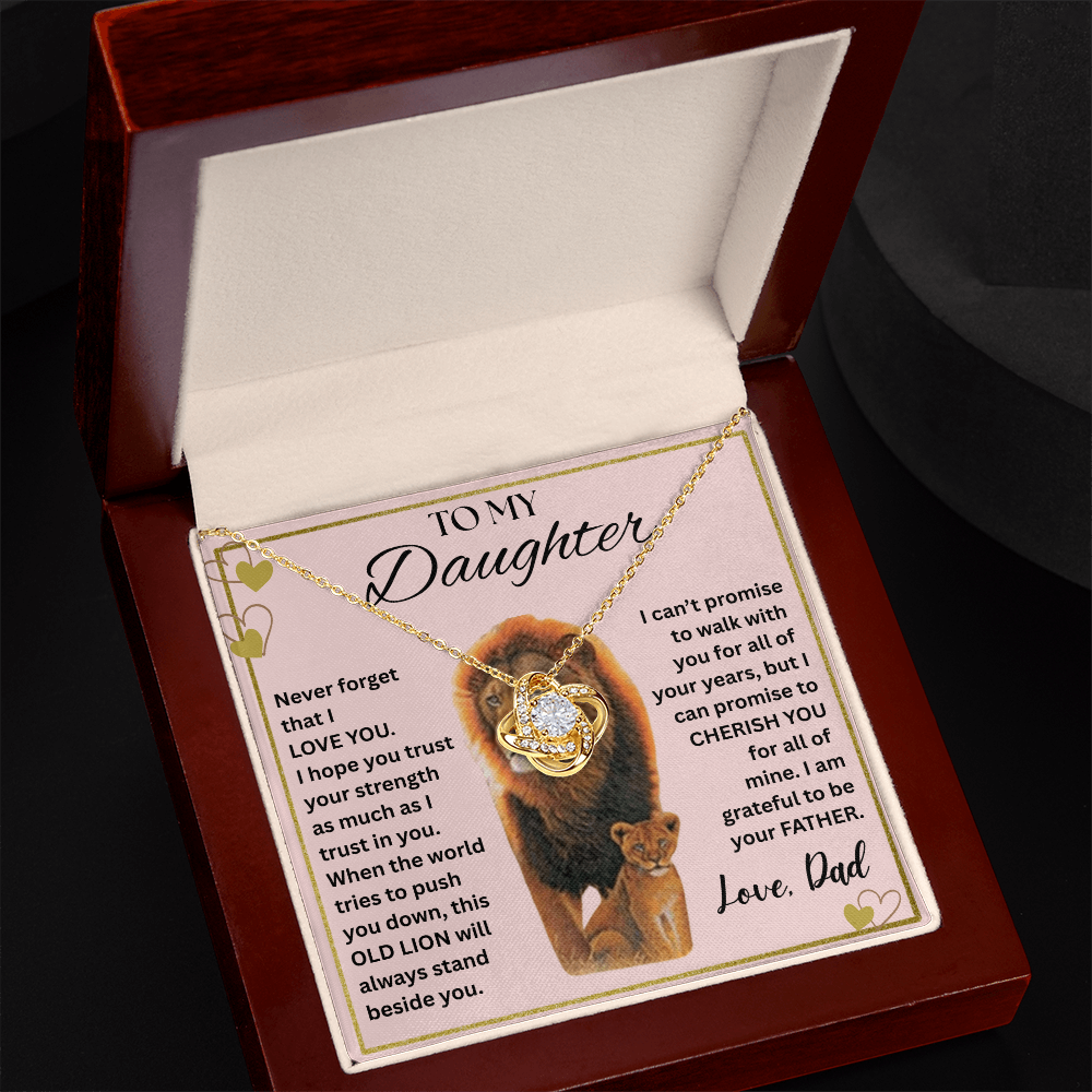 To My Daughter | Proud To Be Your Father (Love Knot Necklace)