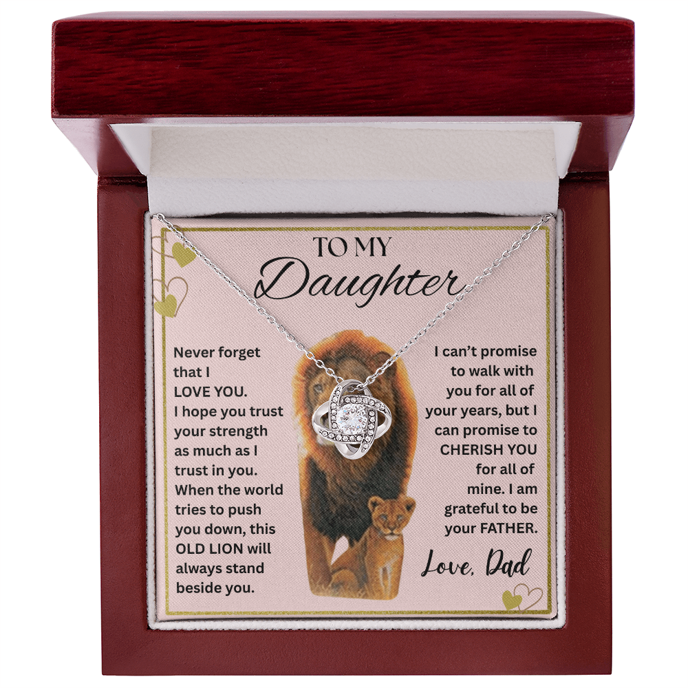 To My Daughter | Proud To Be Your Father (Love Knot Necklace)