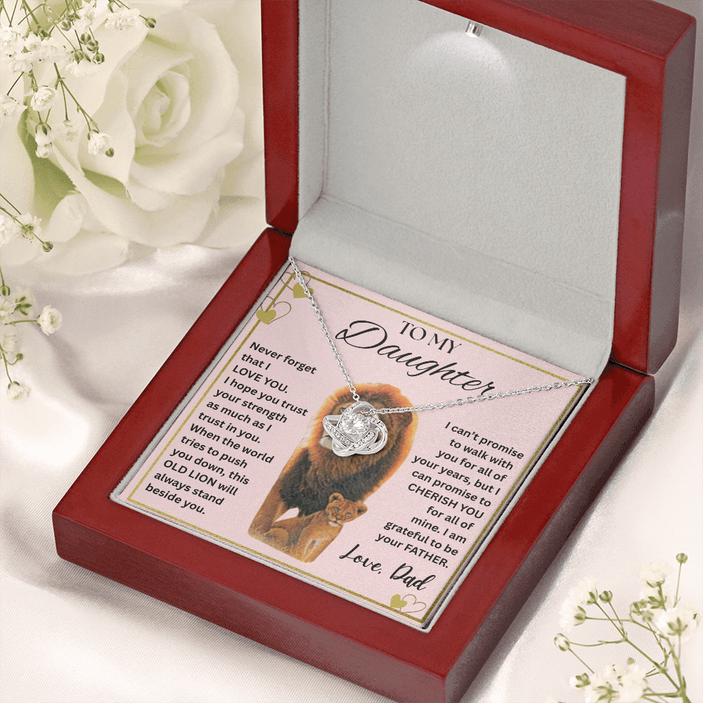 To My Daughter | Proud To Be Your Father (Love Knot Necklace)