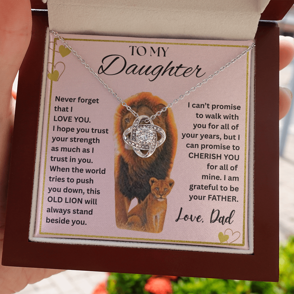 To My Daughter | Proud To Be Your Father (Love Knot Necklace)