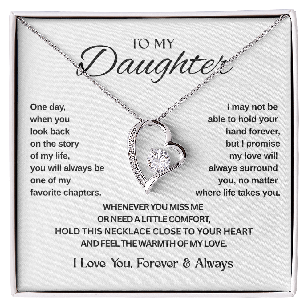 Your Love, Her Keepsake – To My Daughter Forever Love Necklace | Love Mom or Dad | The Perfect Gift