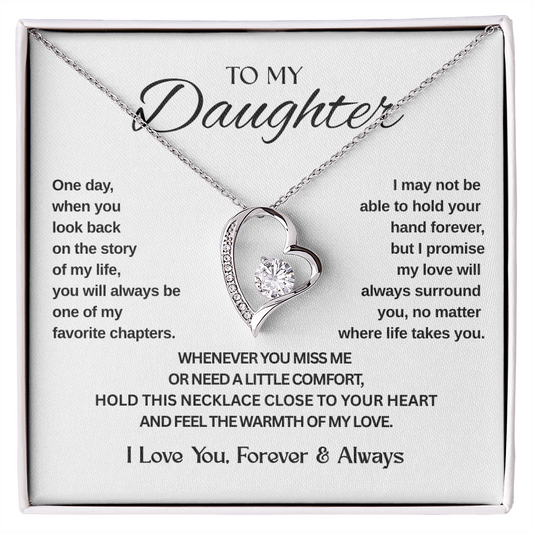Your Love, Her Keepsake – To My Daughter Forever Love Necklace | Love Mom or Dad | The Perfect Gift