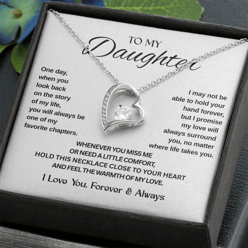 Your Love, Her Keepsake – To My Daughter Forever Love Necklace | Love Mom or Dad | The Perfect Gift