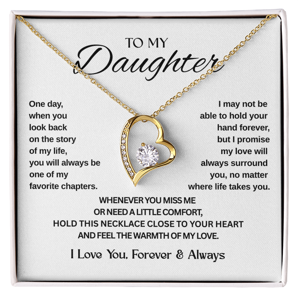 Your Love, Her Keepsake – To My Daughter Forever Love Necklace | Love Mom or Dad | The Perfect Gift