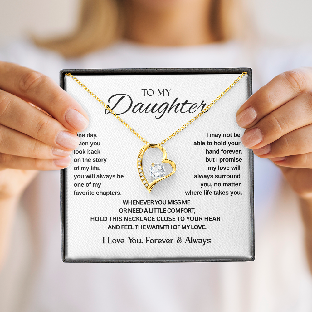Your Love, Her Keepsake – To My Daughter Forever Love Necklace | Love Mom or Dad | The Perfect Gift