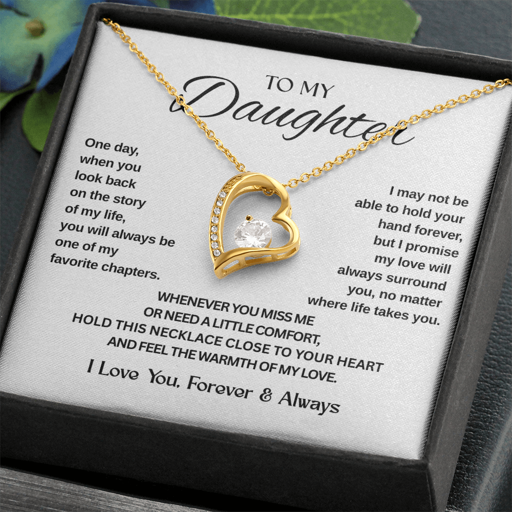 Your Love, Her Keepsake – To My Daughter Forever Love Necklace | Love Mom or Dad | The Perfect Gift
